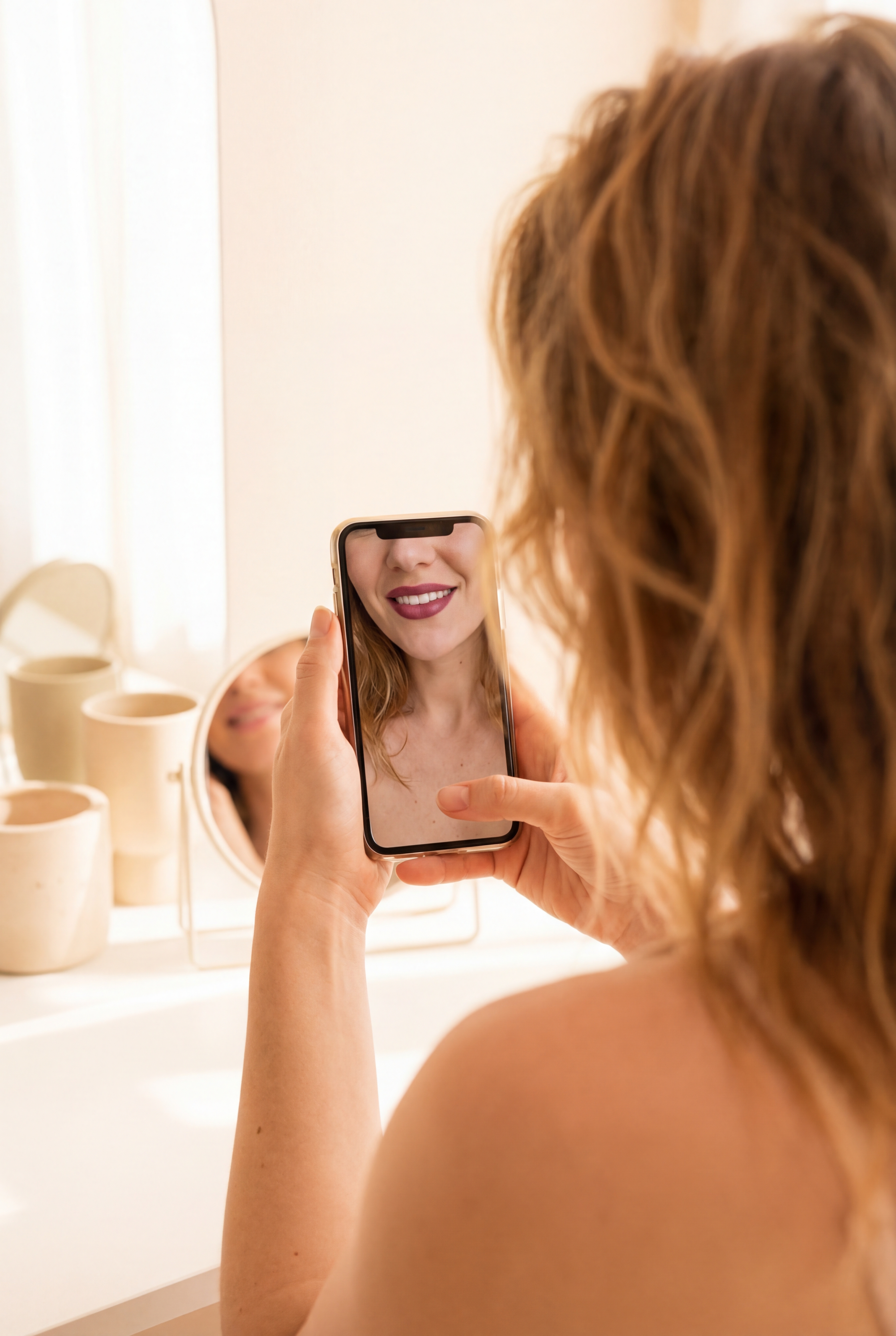 Virtual makeup try-on with phone camera
